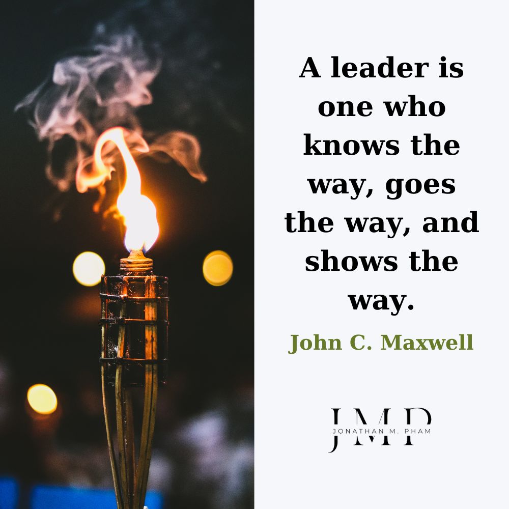 a leader is one who knows the way