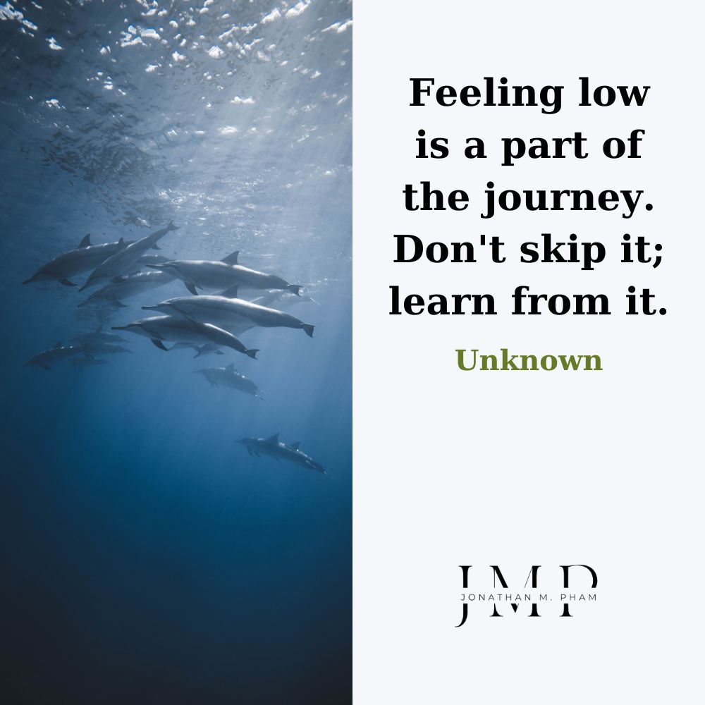 feeling low is a part of the journey