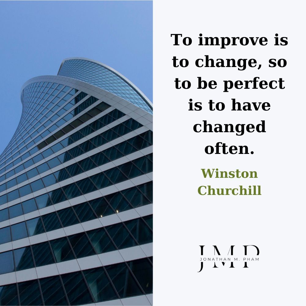 to improve is to change