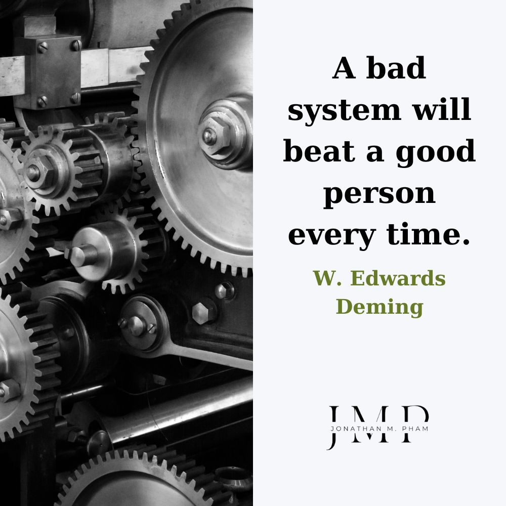 悪いシステムはいつでも良い人を打ち負かします