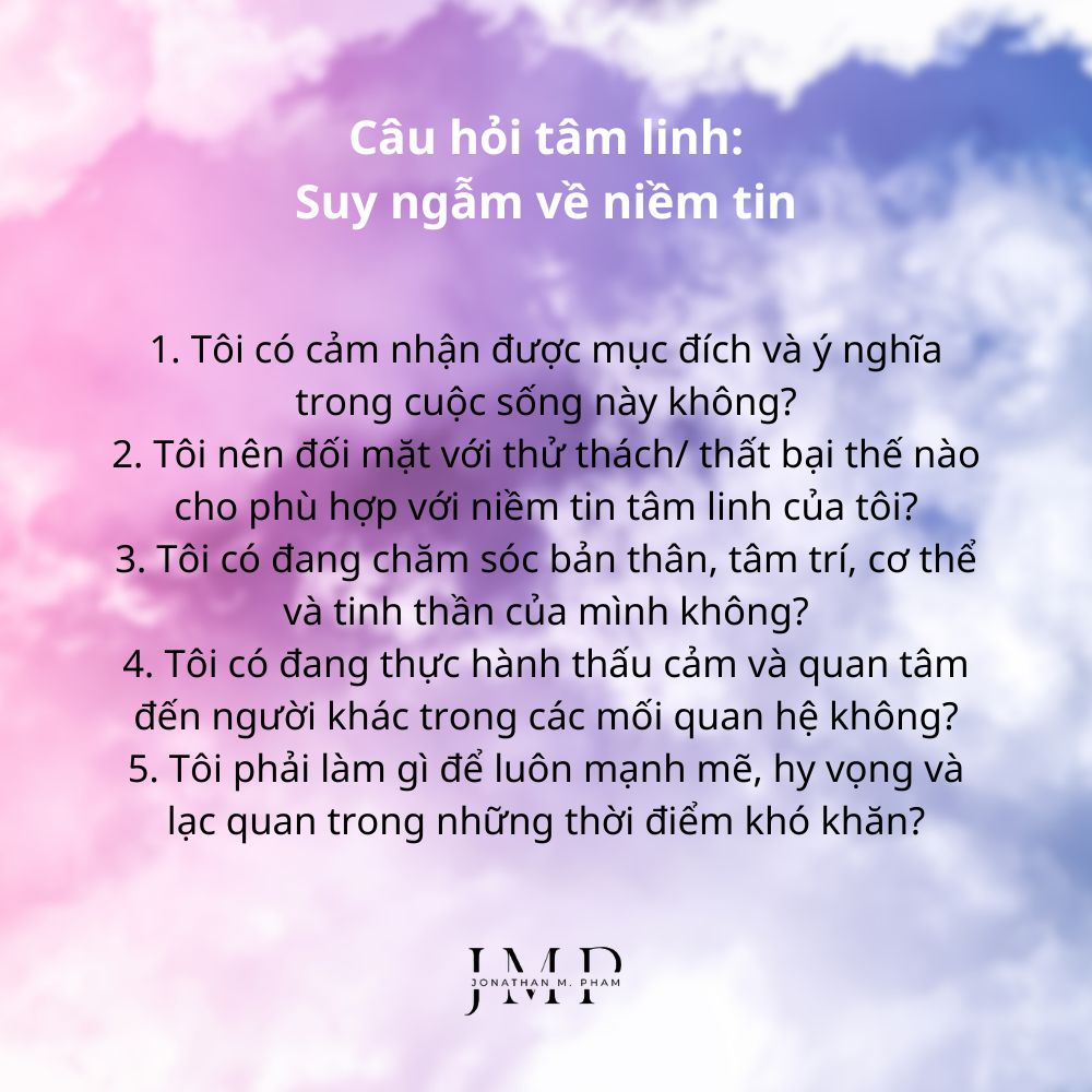 câu hỏi tâm linh suy ngẫm về niềm tin