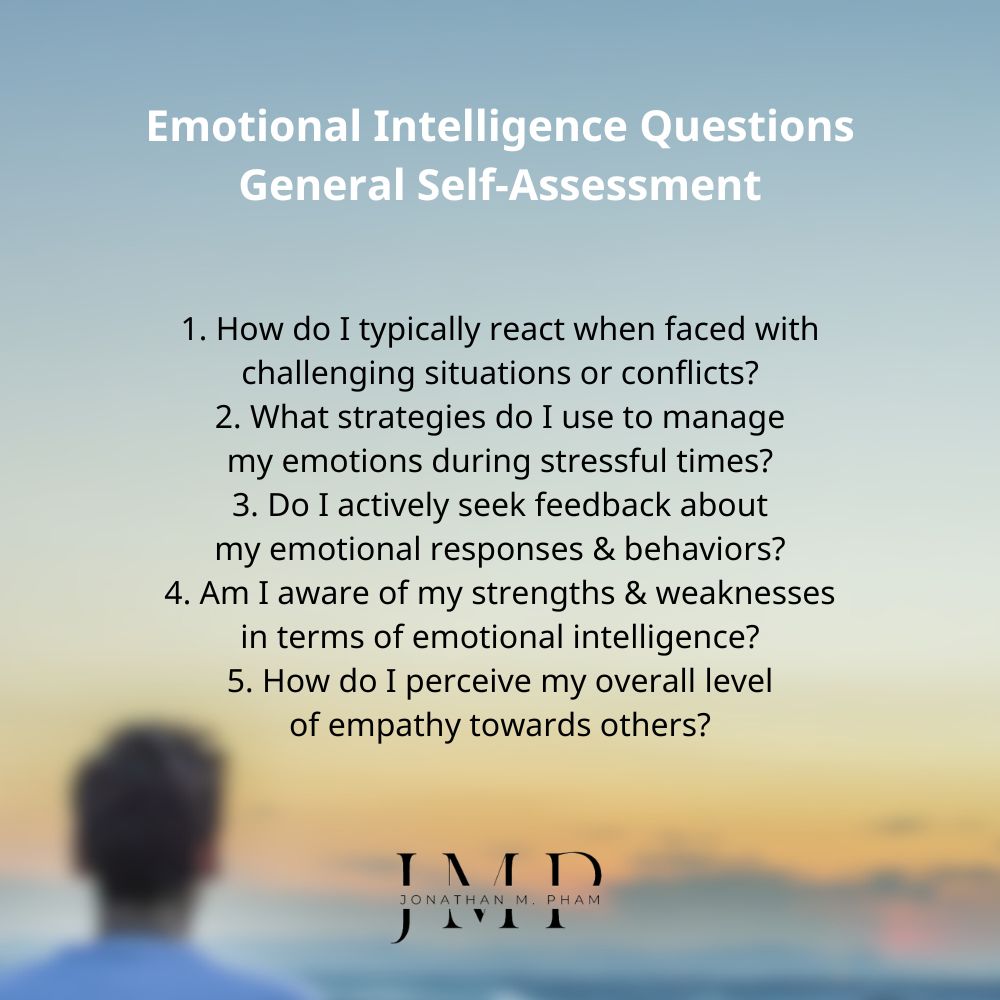 emotional intelligence questions to ask yourself general self-assessment