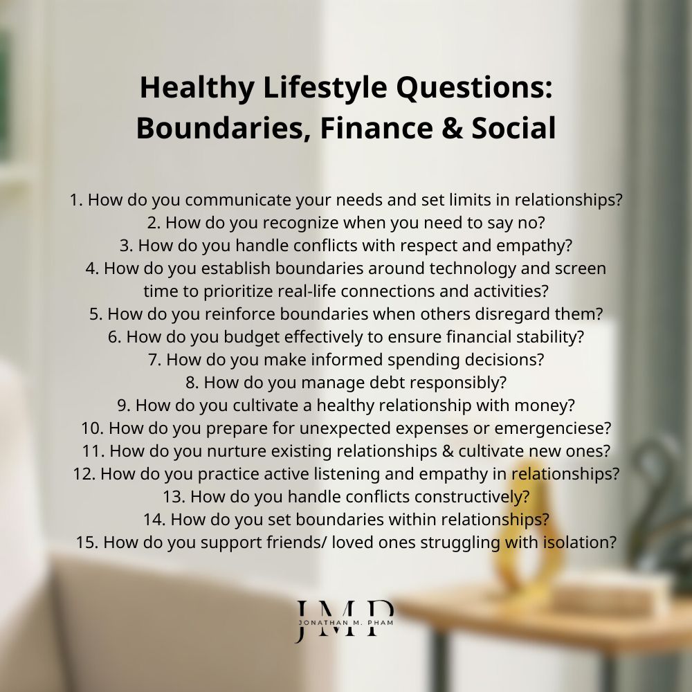 healthy lifestyle questions