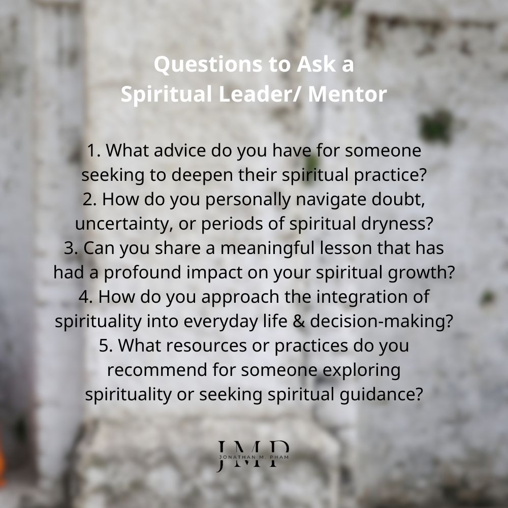 questions to ask a spiritual leader mentor