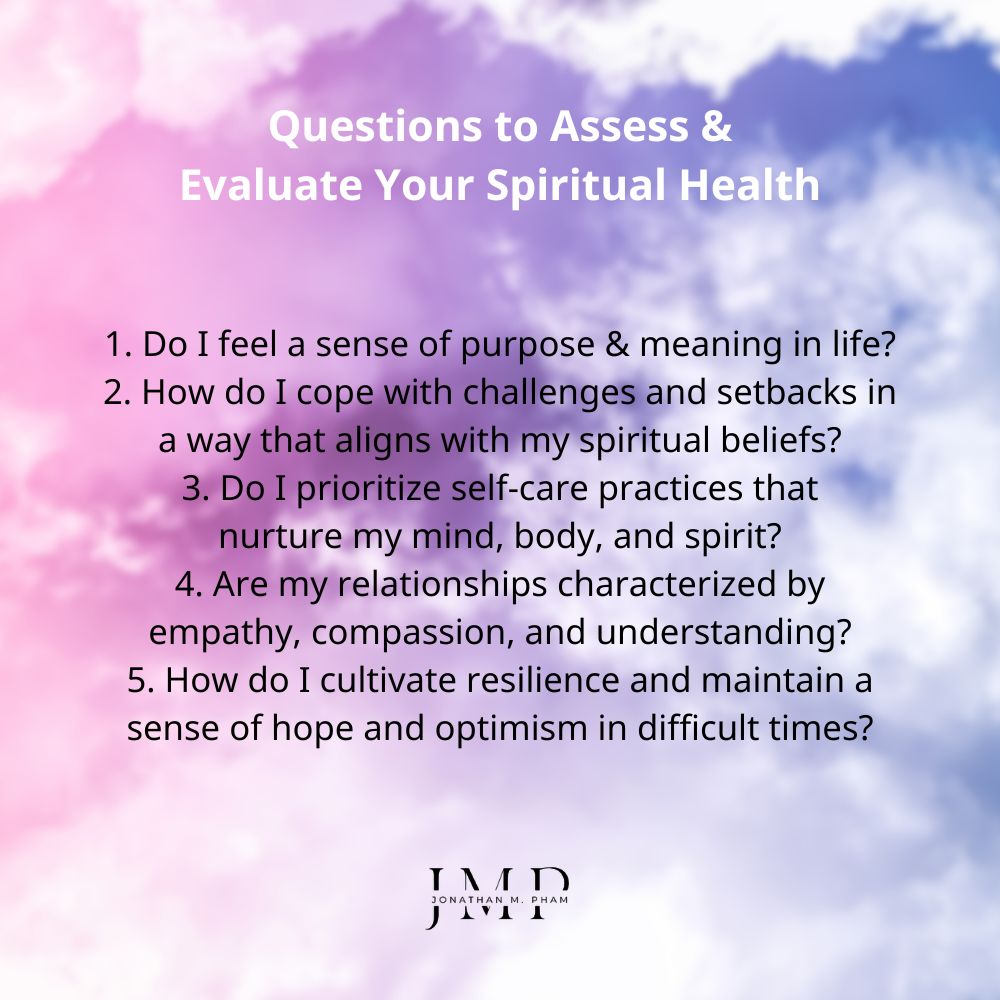 questions to assess & evaluate your spiritual health