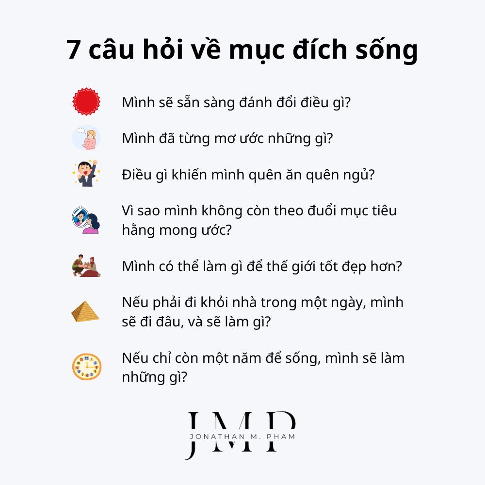 7 câu hỏi về mục đích sống