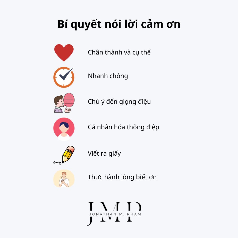 bí quyết nói lời cảm ơn