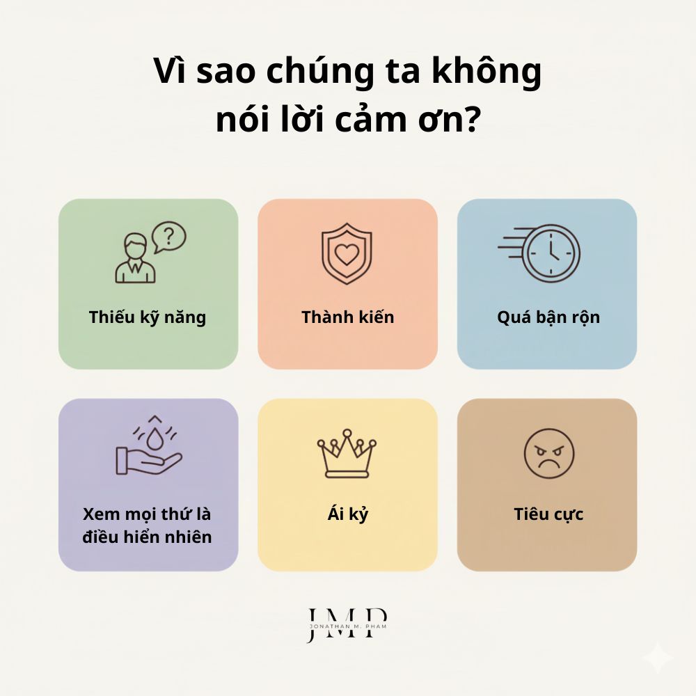 vì sao chúng ta không biết nói lời cảm ơn
