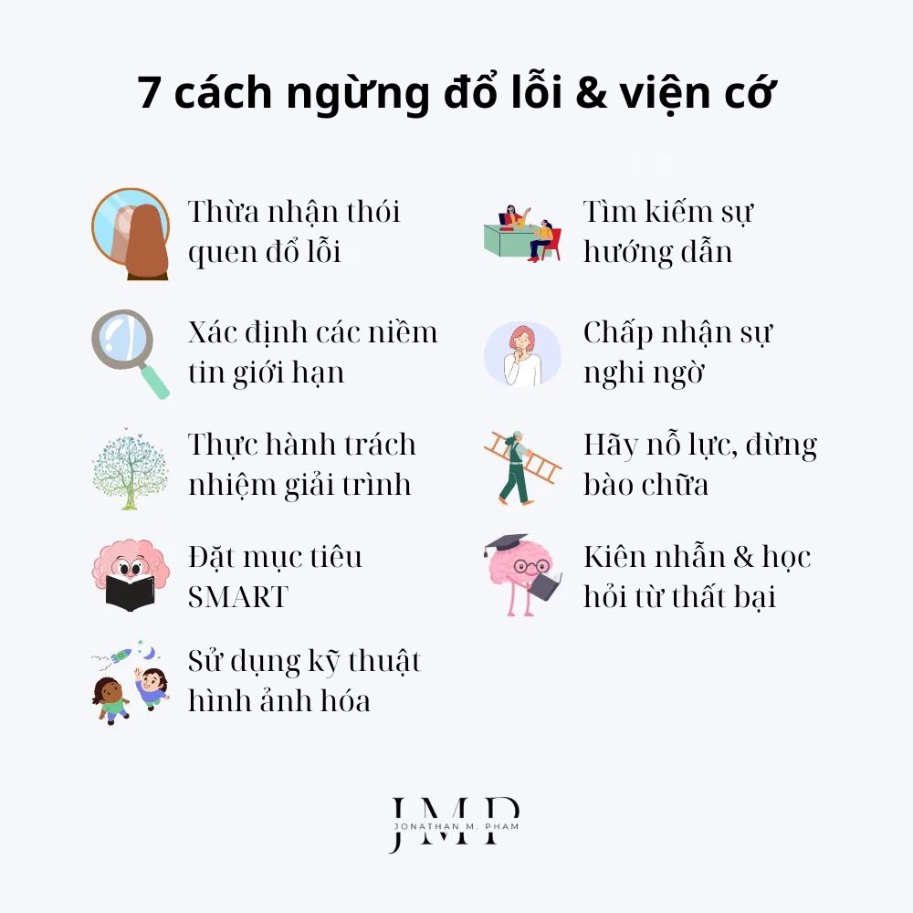 7 cách ngừng đổ lỗi cho hoàn cảnh & viện cớ