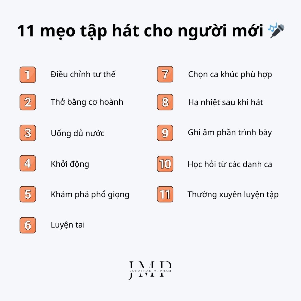 11 mẹo tập hát cho người mới bắt đầu