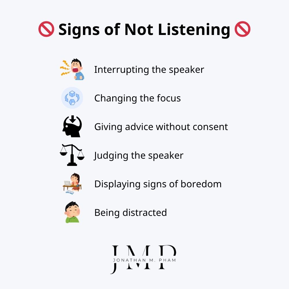 6 signs of not listening