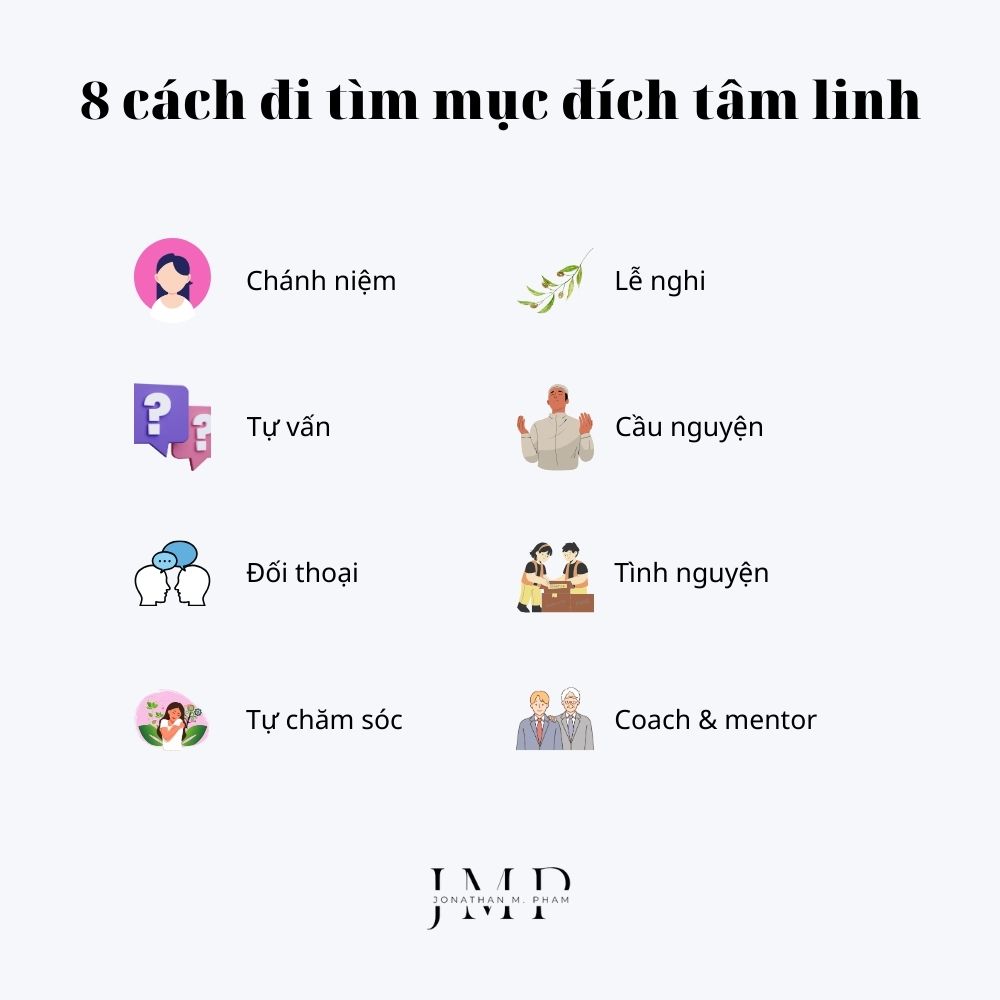 bí quyết tìm kiếm mục đích tâm linh