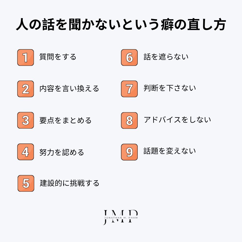 人の話を聞かないという癖の直し方