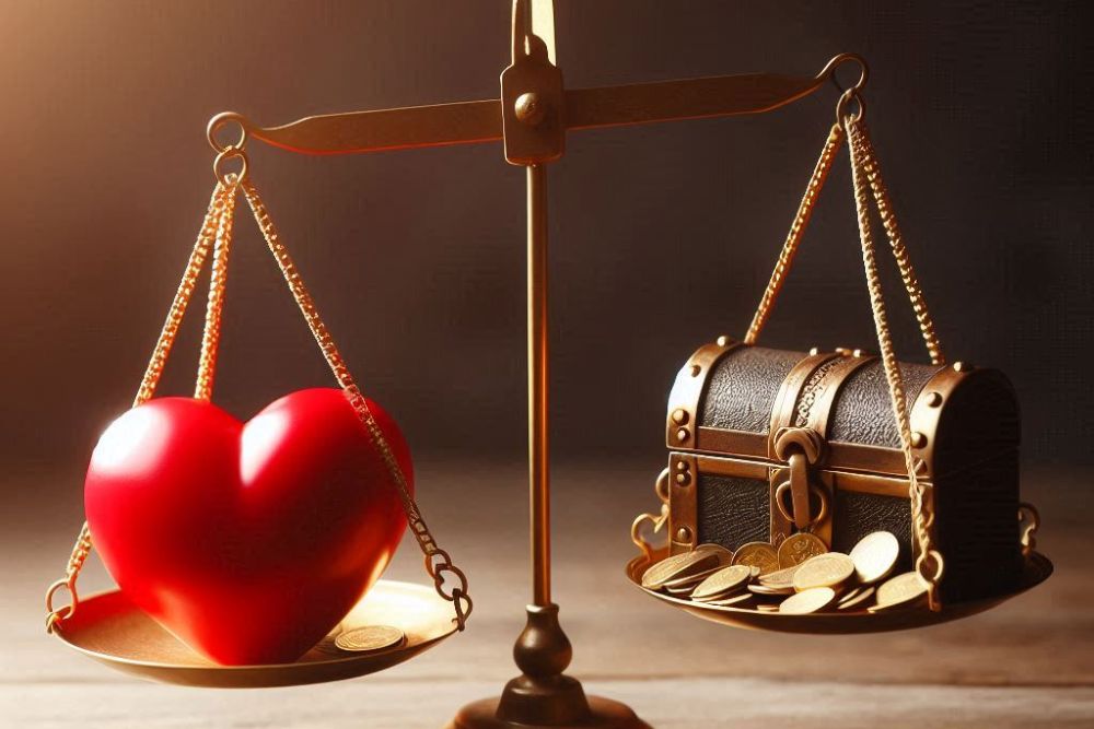 love vs wealth