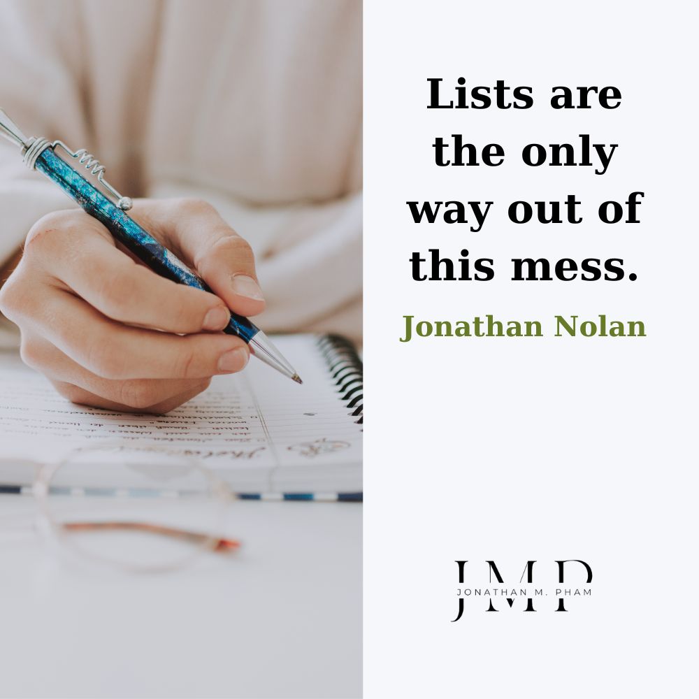 lists are the only way out of this mess