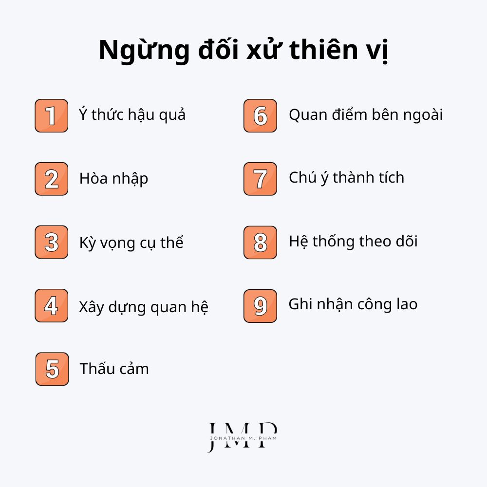 làm thế nào để ngừng đối xử thiên vị