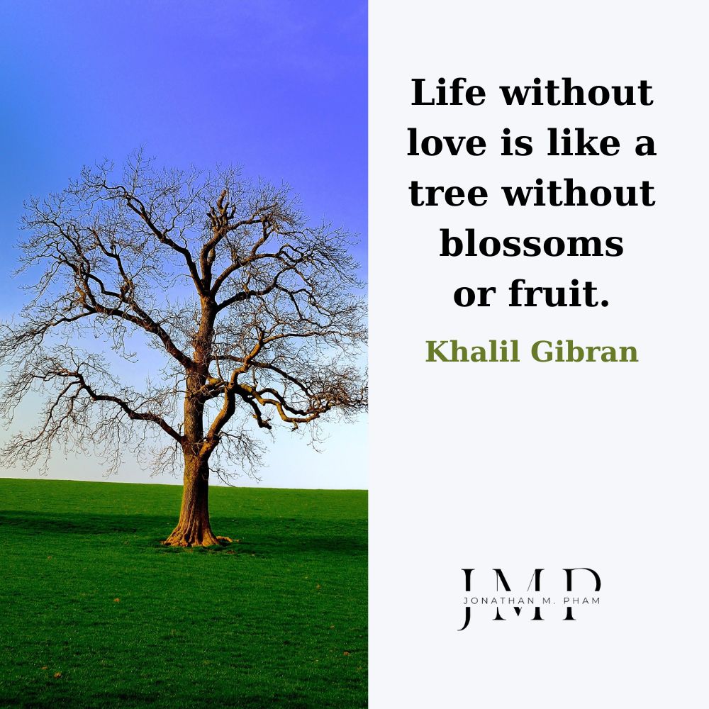 life without love is like a tree without blossoms