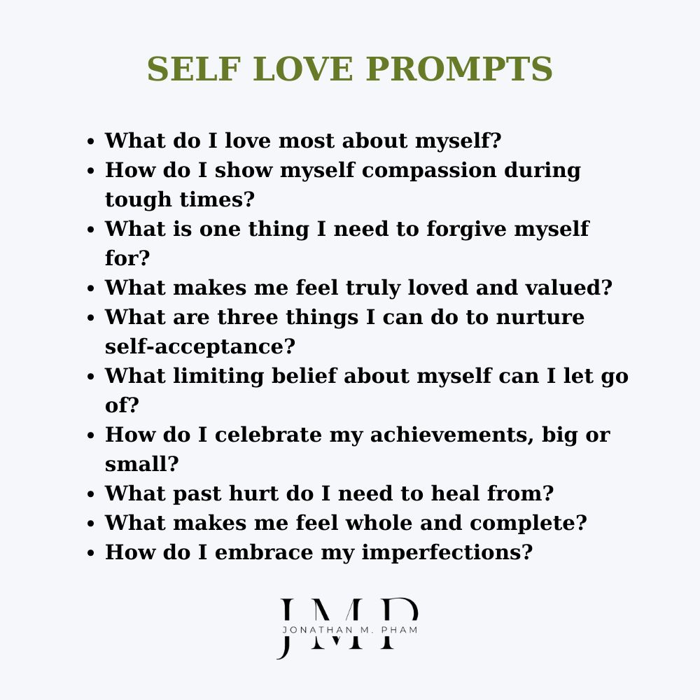 journal prompts for self love and healing