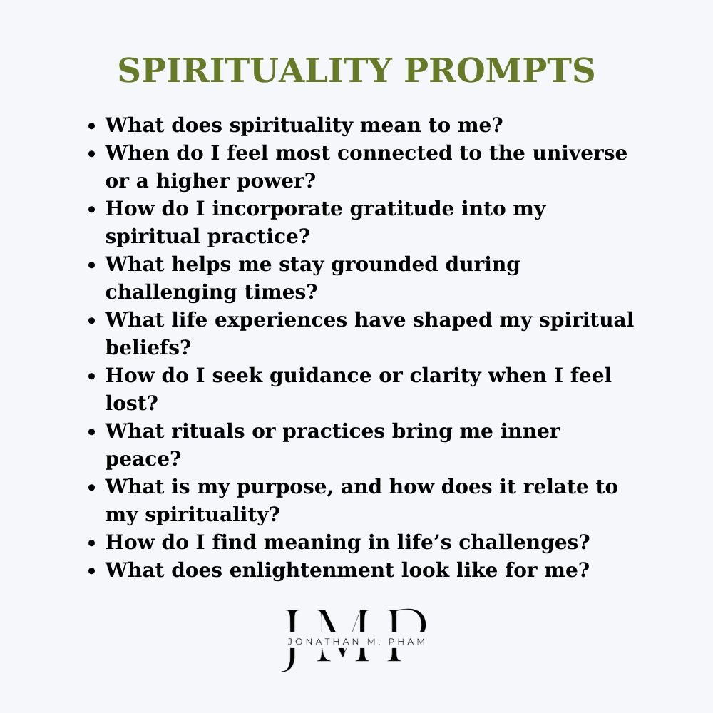 self discovery journal prompts for spiritual growth