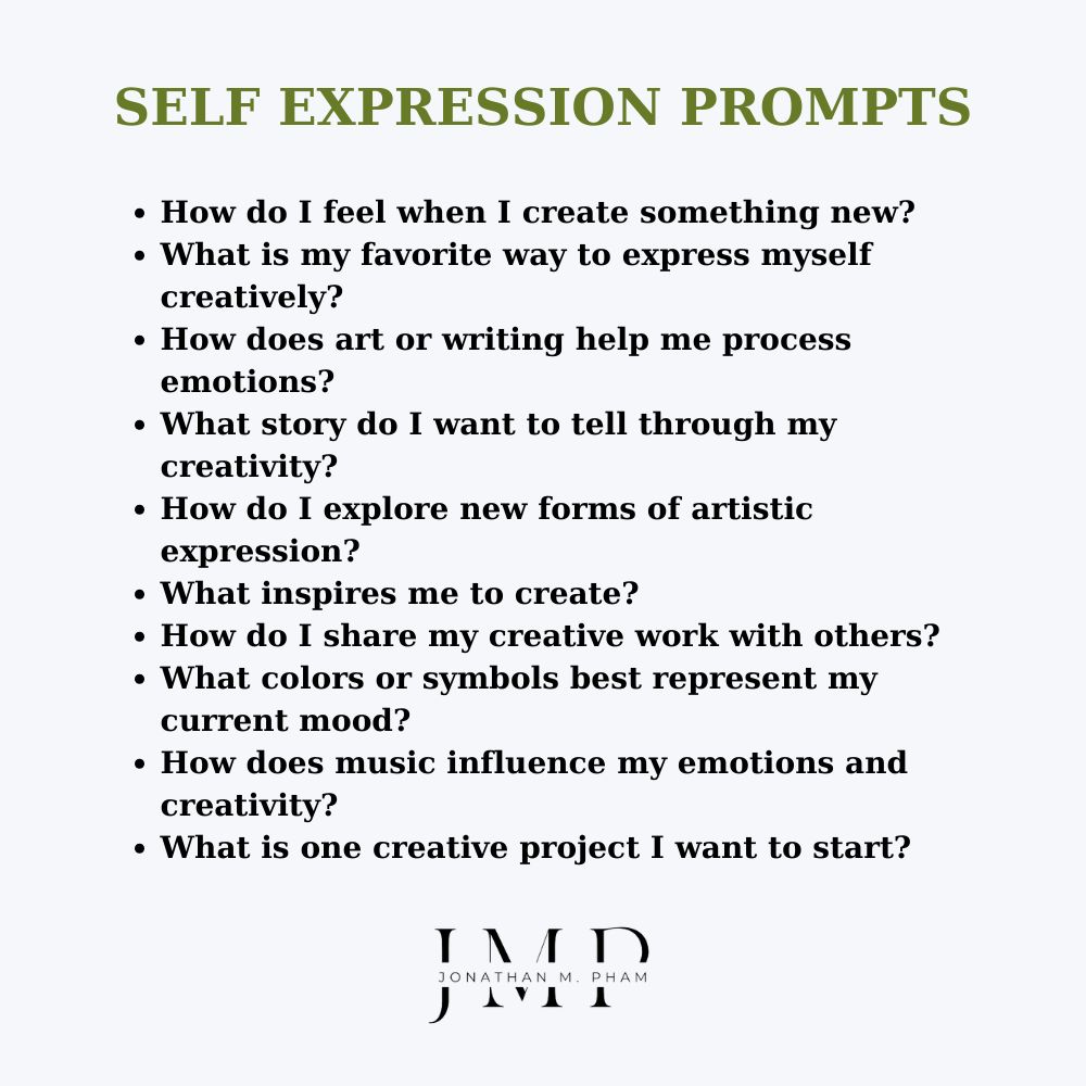 self expression journal prompts