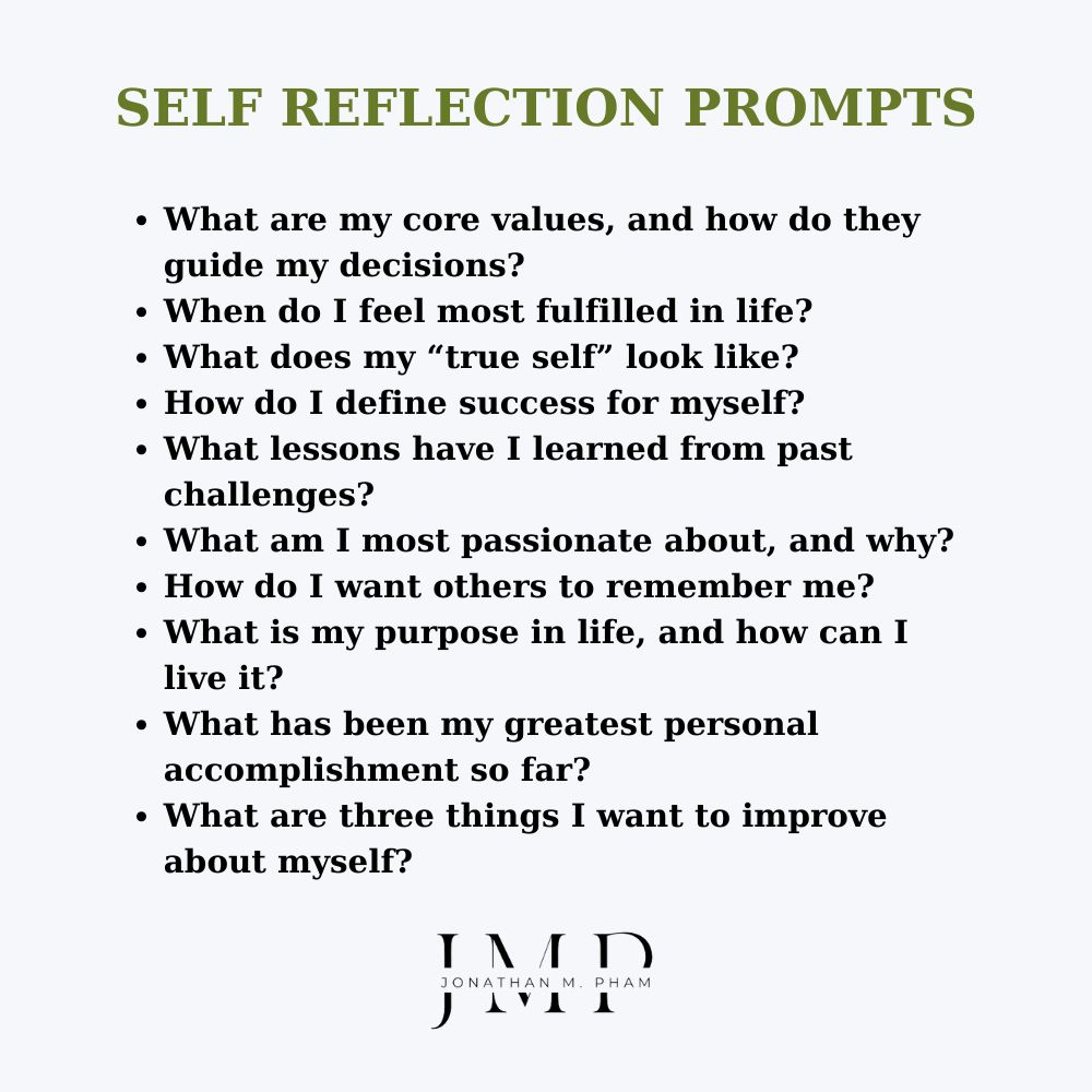 self reflection journal examples