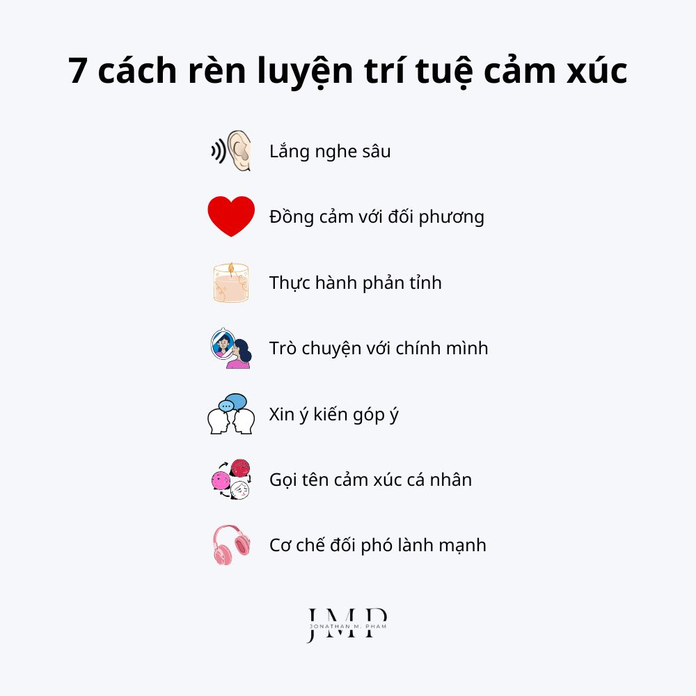7 cách rèn luyện trí tuệ cảm xúc