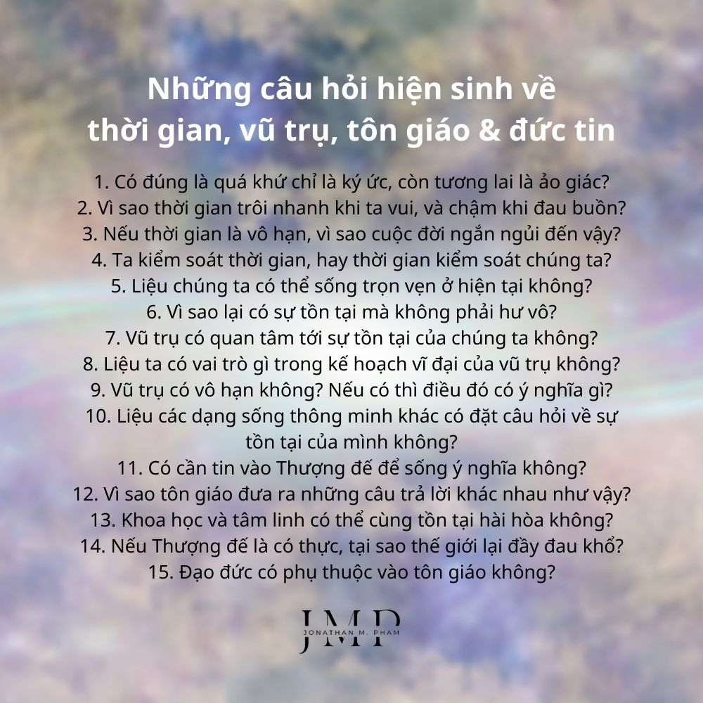 những câu hỏi hiện sinh về thời gian vũ trụ tôn giáo đức tin