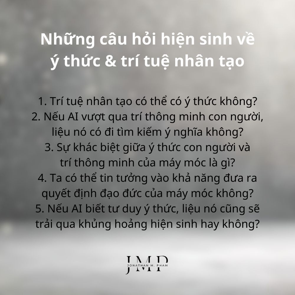 những câu hỏi hiện sinh về ý thức trí tuệ nhân tạo