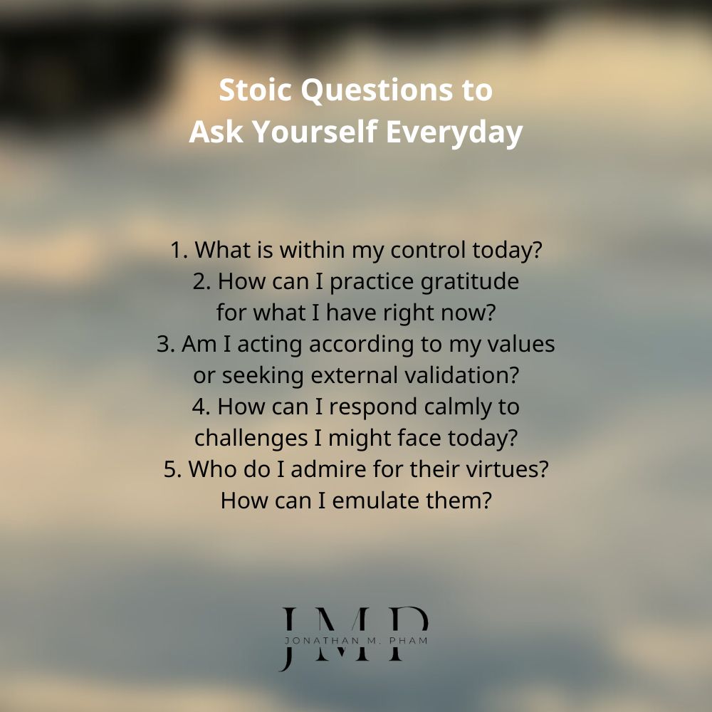 stoic questions to ask yourself everyday