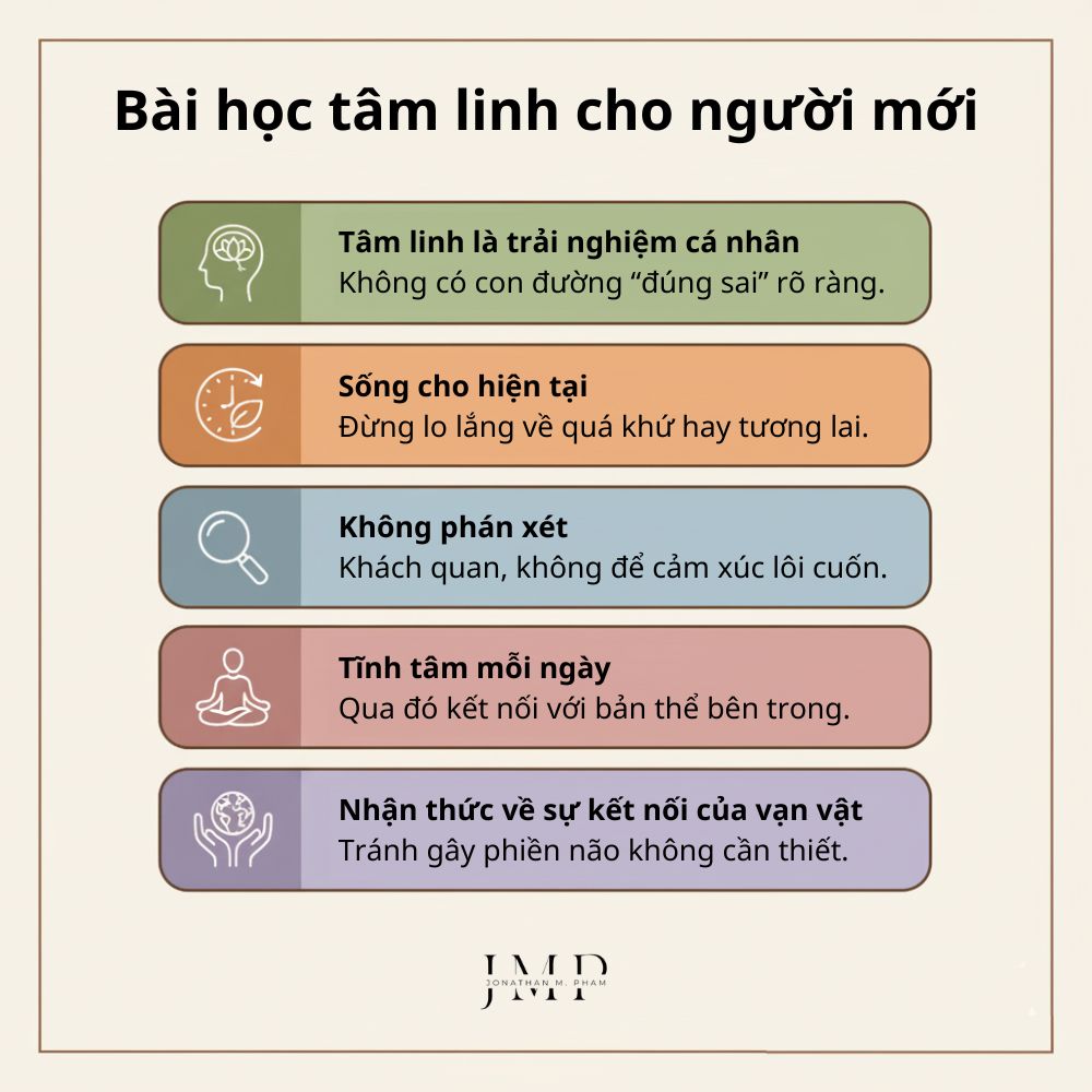 bài học tâm linh cho người mới