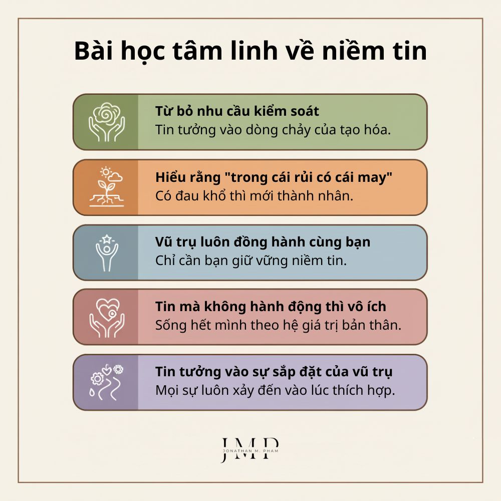 bài học tâm linh về niềm tin