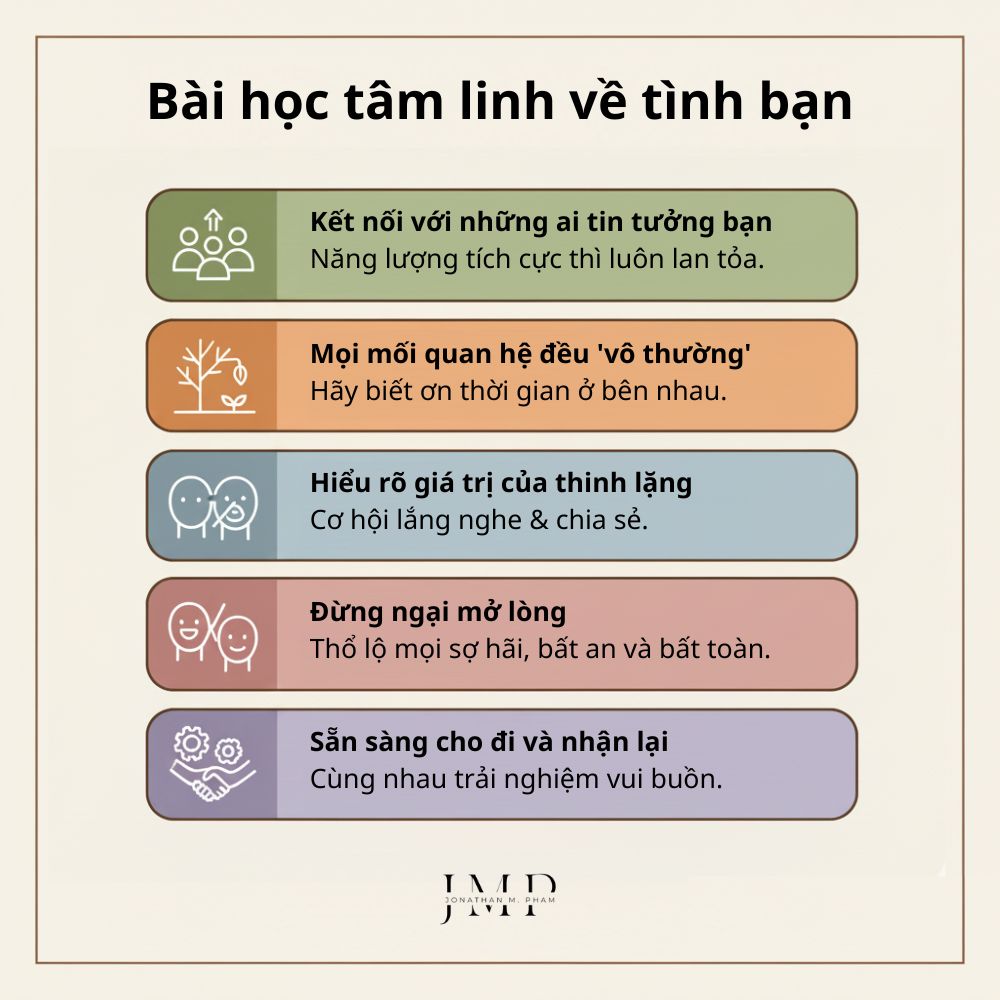 bài học tâm linh về tình bạn & quan hệ xã hội
