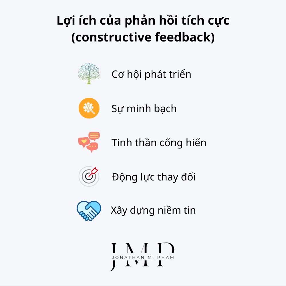 lợi ích của phản hồi tích cực (constructive feedback)