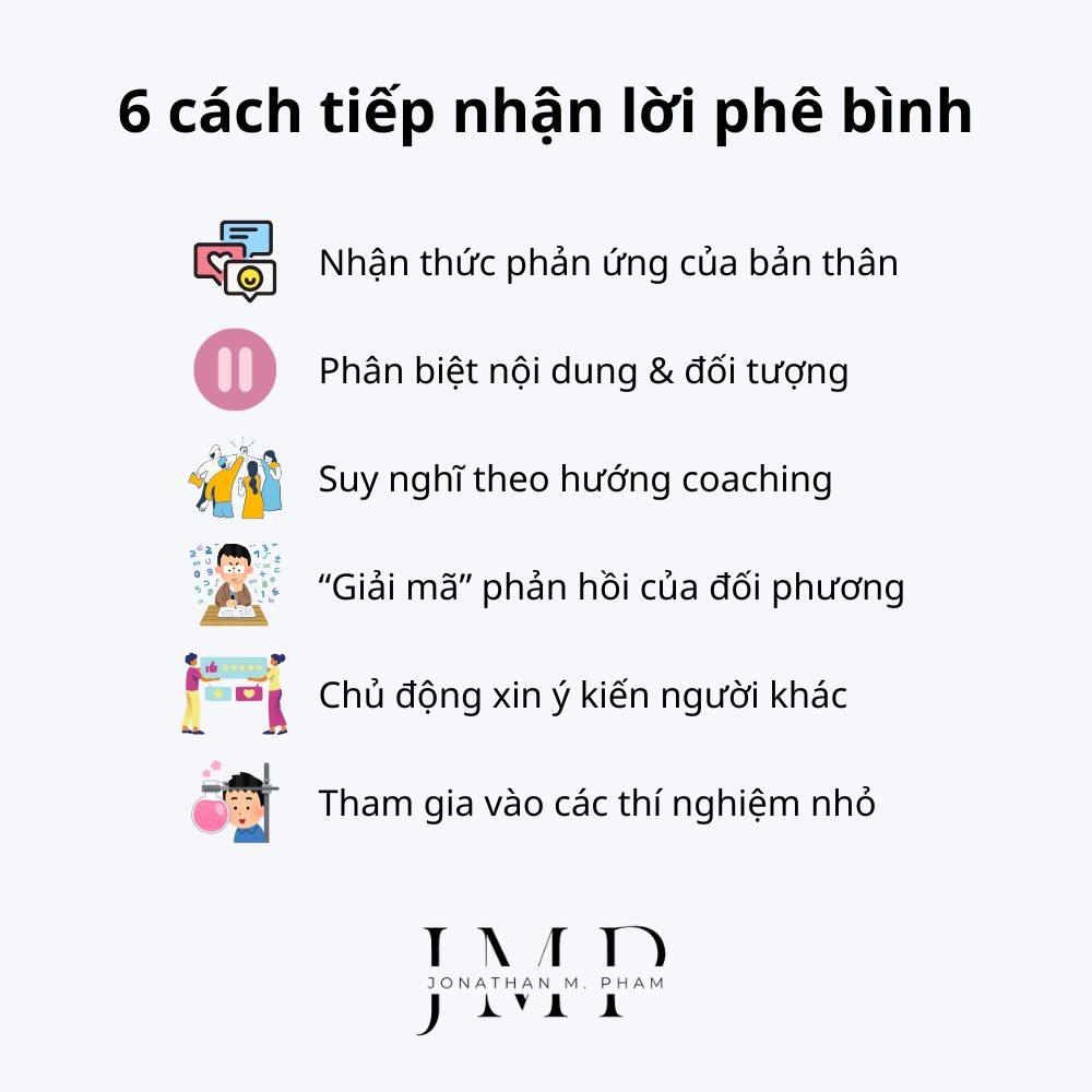 6 cách tiếp nhận lời phê bình