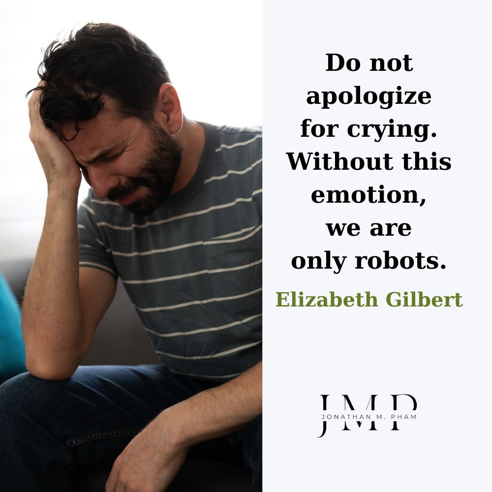 do not apologize for crying