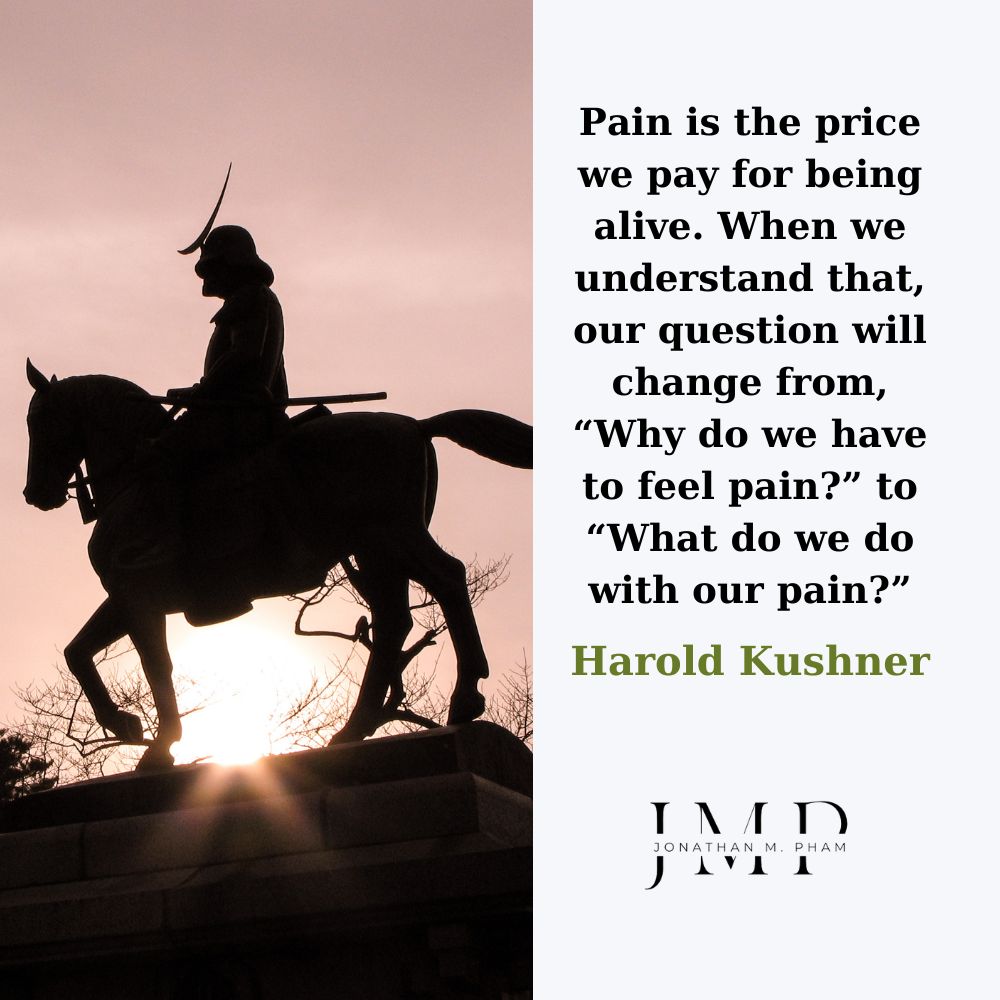 pain is the price we pay for being alive