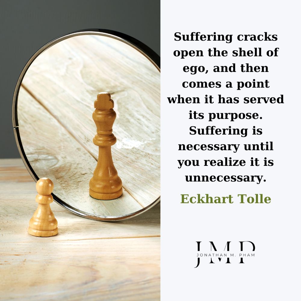 suffering cracks open the shell of ego