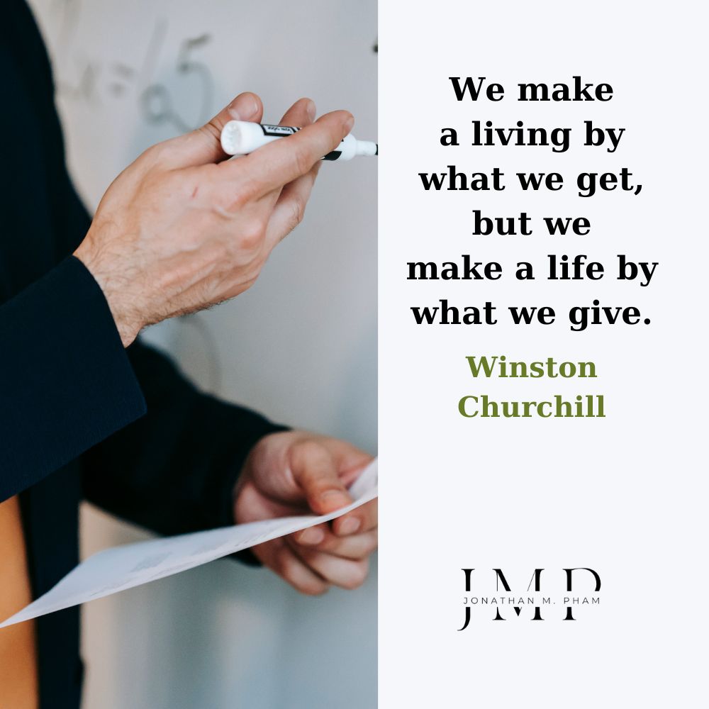 we make a life by what we give