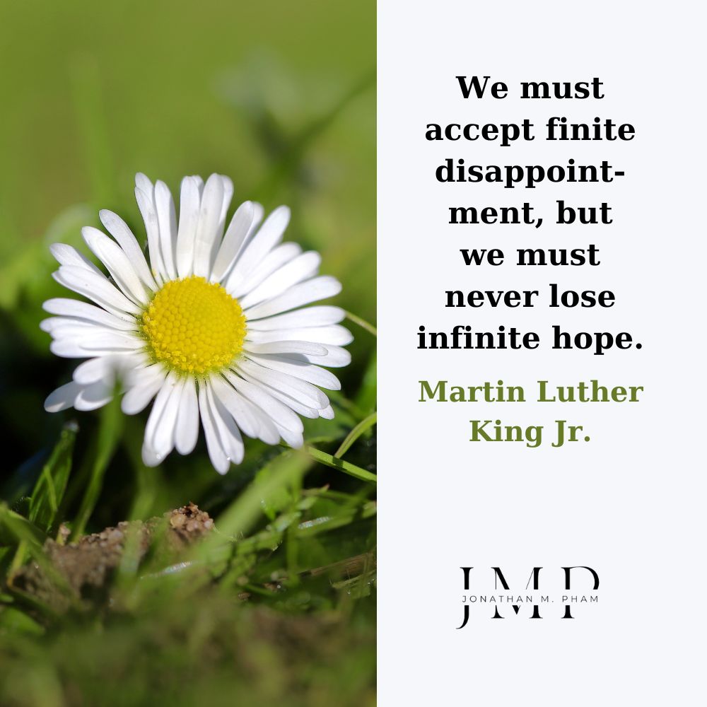 we must never lose infinite hope