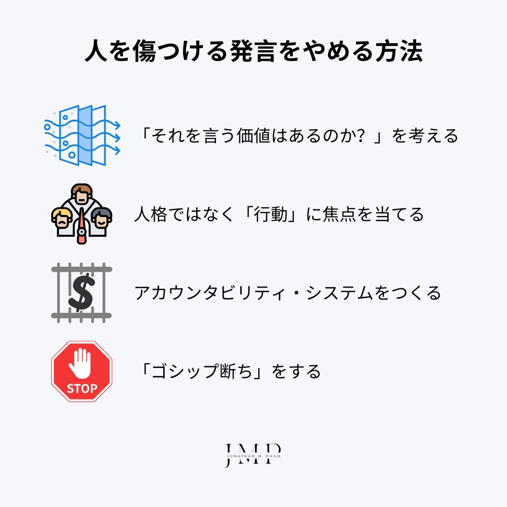 人を傷つける発言をやめる方法