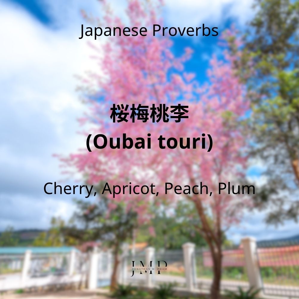 Japanese sayings with deep meaning oubai touri