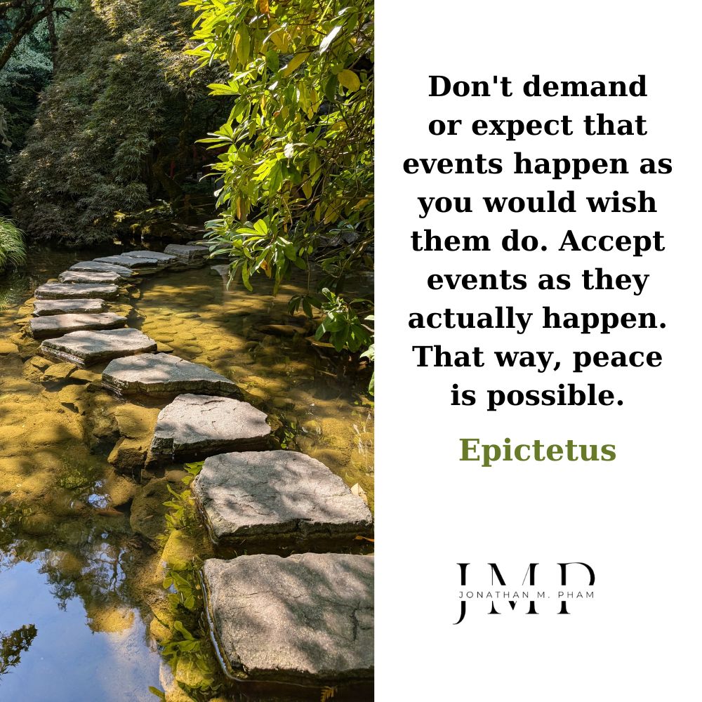 accept events as they actually happen