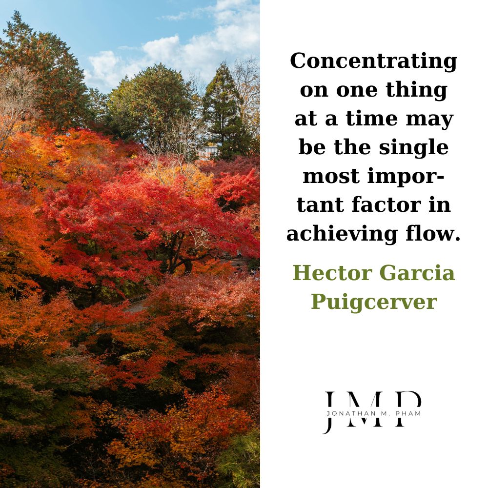 concentrating on one thing at a time