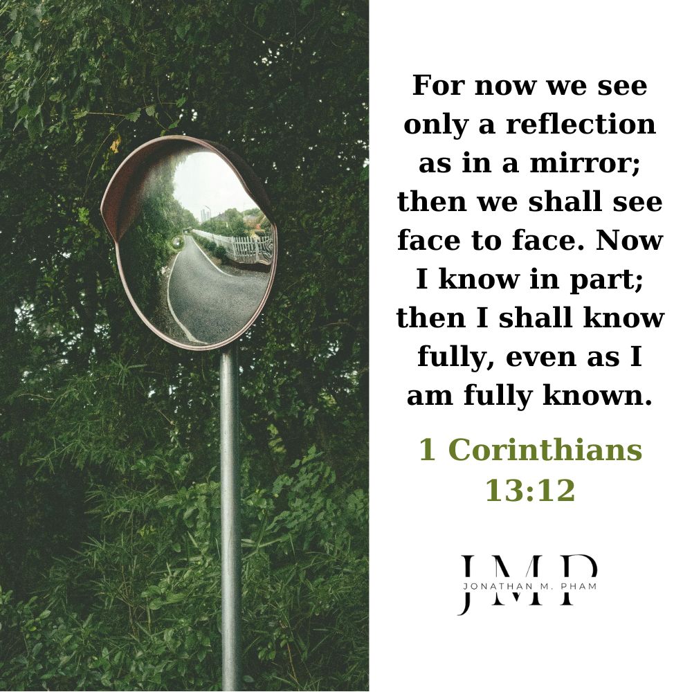 for now we see only a reflection