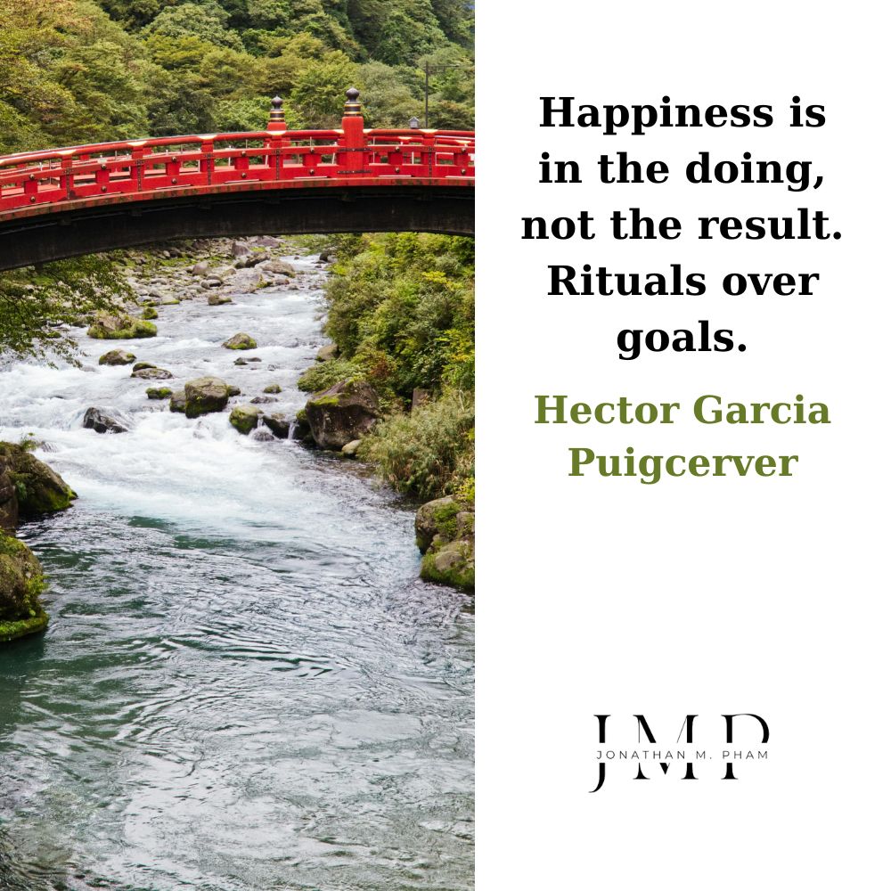 happiness is in the doing