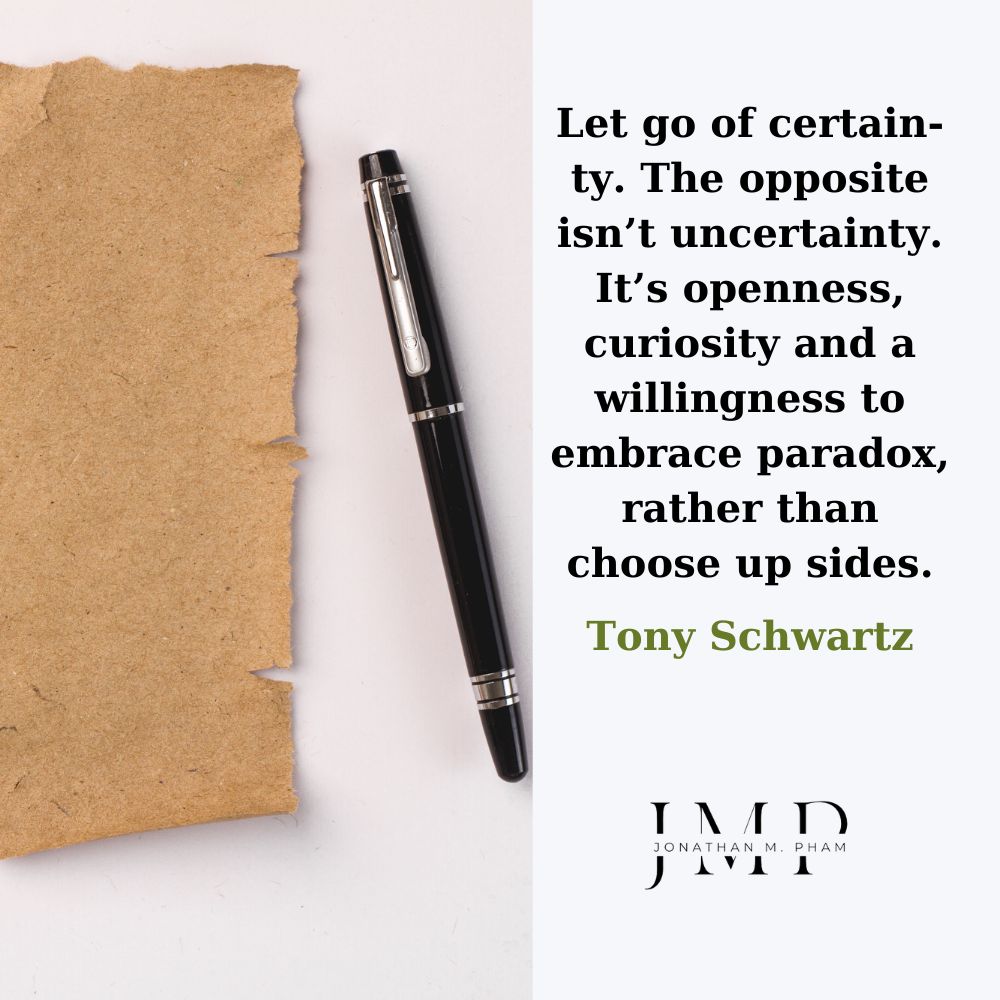 let go of certainty