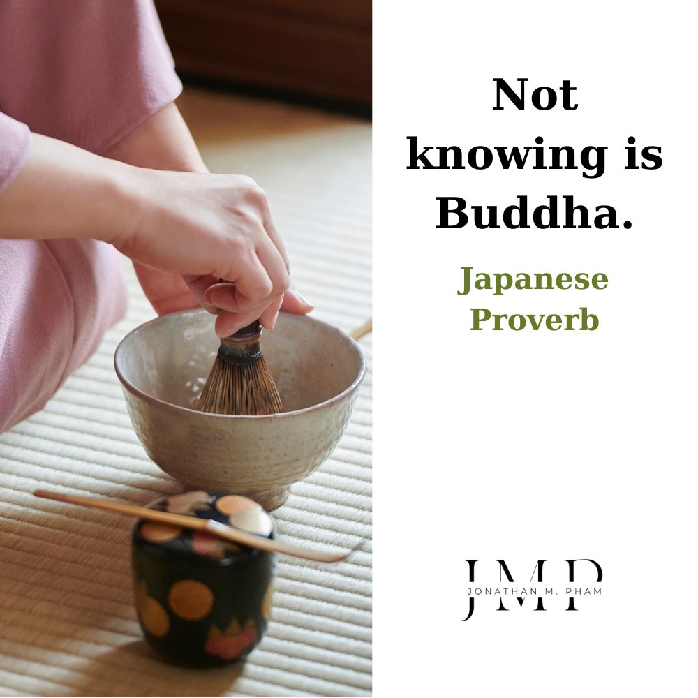 not knowing is buddha