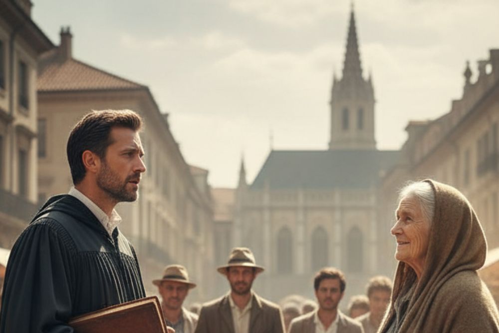 the scholar and the old woman