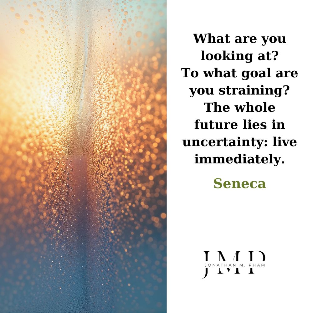 the whole future lies in uncertainty