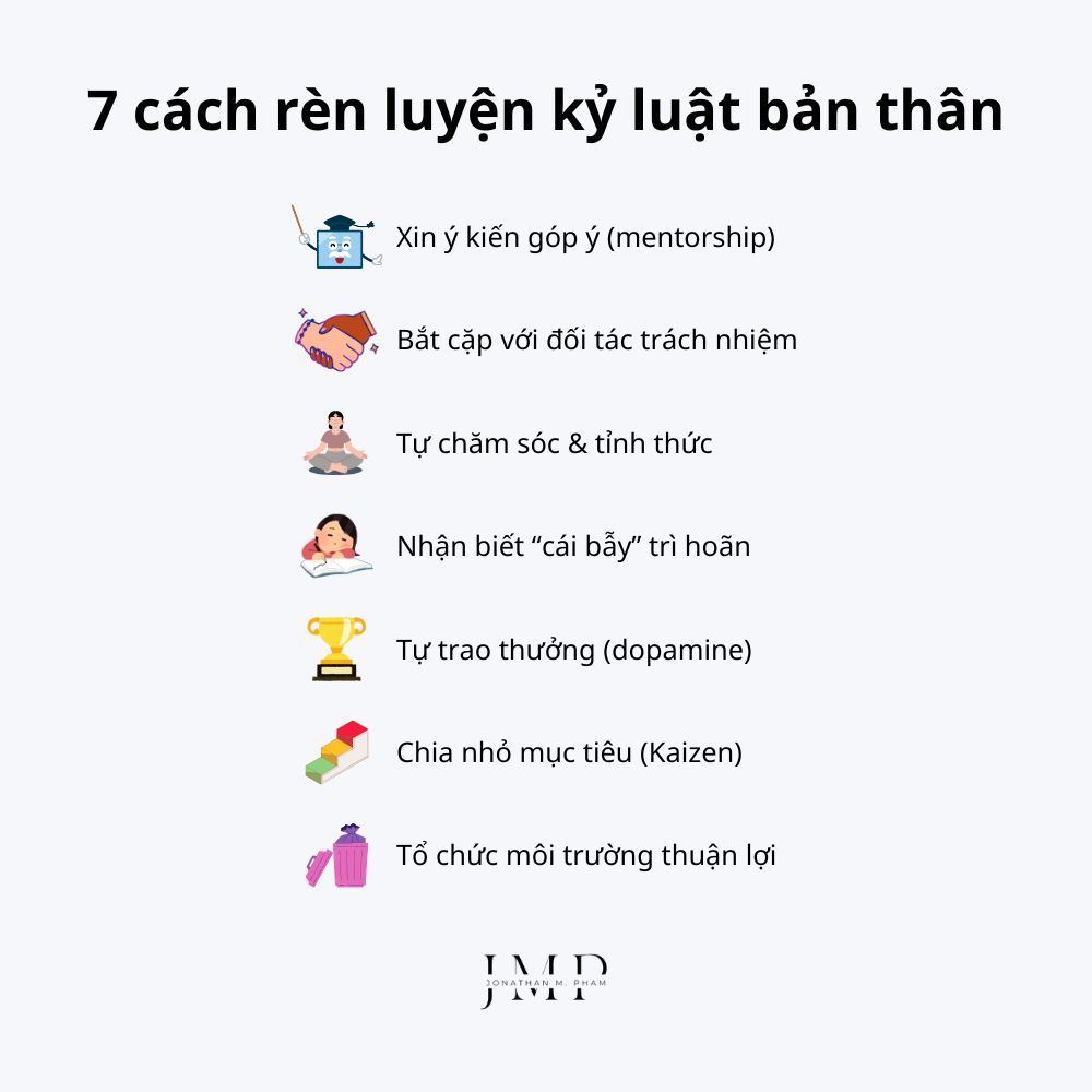 7 cách rèn luyện kỷ luật bản thân